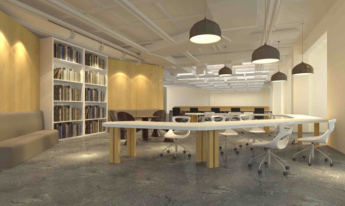 松江文化傳媒企業辦公室設計方案-辦公室裝修設計效果圖-第3張圖片-上海古都建筑設計集團