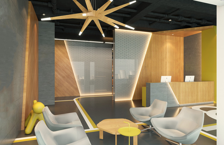 松江辦公室裝修800平國有公司辦公室-辦公室裝修設計效果圖-第1張圖片-上海古都建筑設計集團