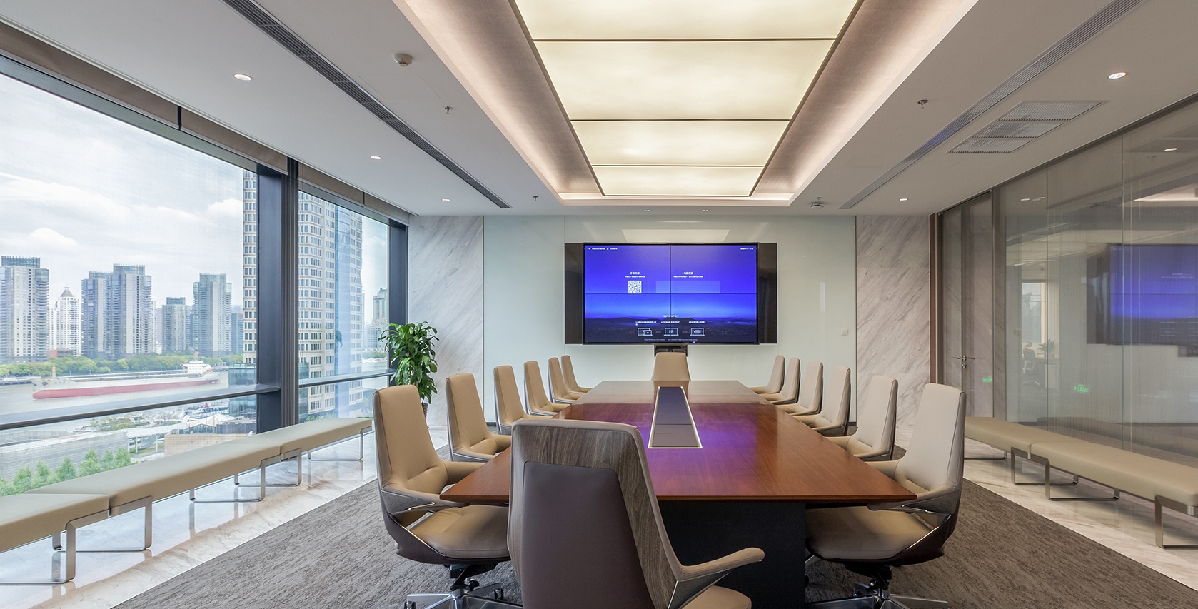 2100平金融機構辦公室設計布局方案-辦公室裝修設計效果圖-第2張圖片-上海古都建筑設計集團