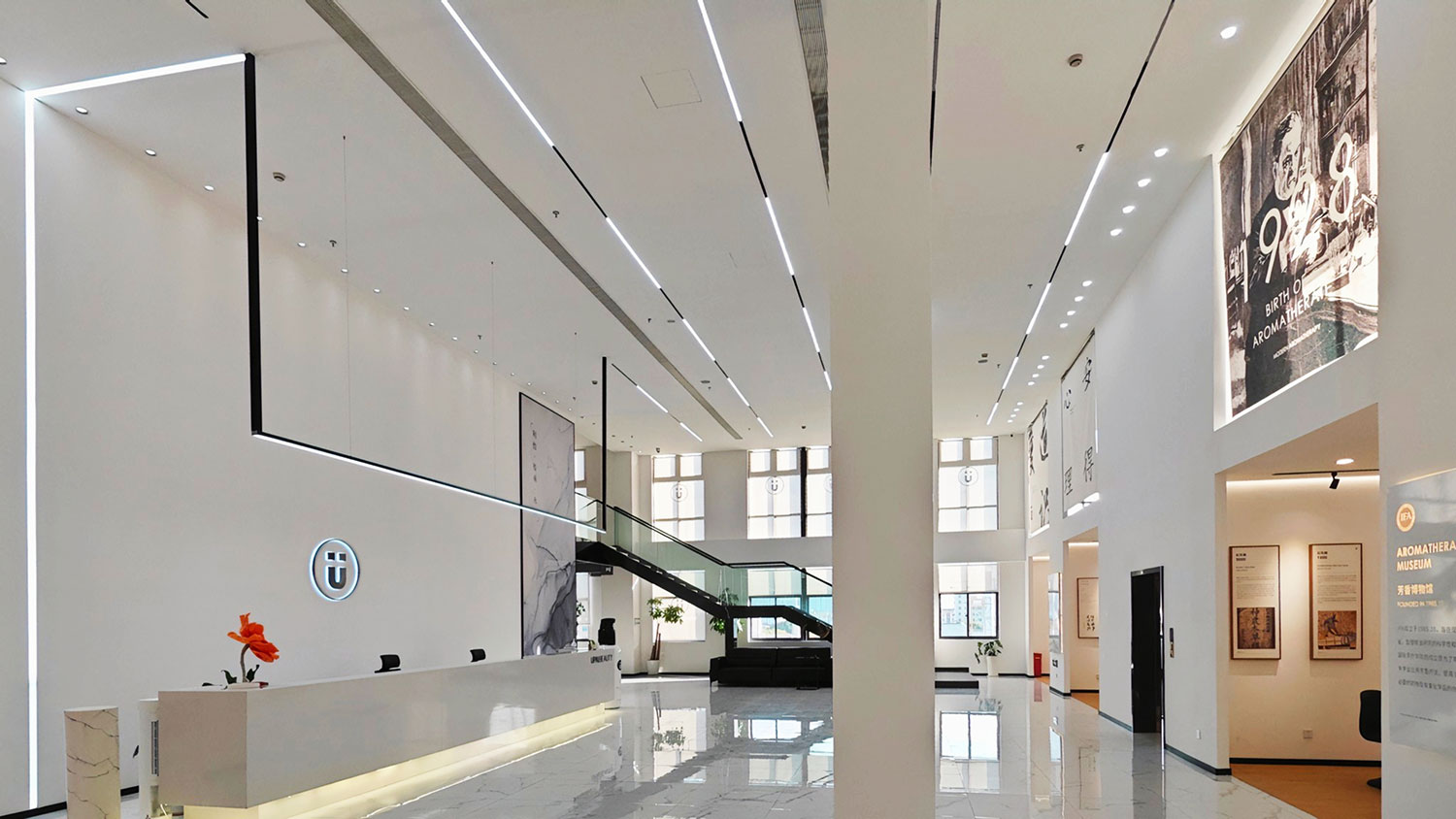 虹口1900生物科技公司辦公場所裝潢設計-辦公室裝修設計效果圖-第2張圖片-上海古都建筑設計集團